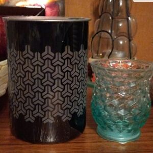 3PC♣️Yankee candle @ Jar Candle Lamp+Glass Candle Holder +Free Extra